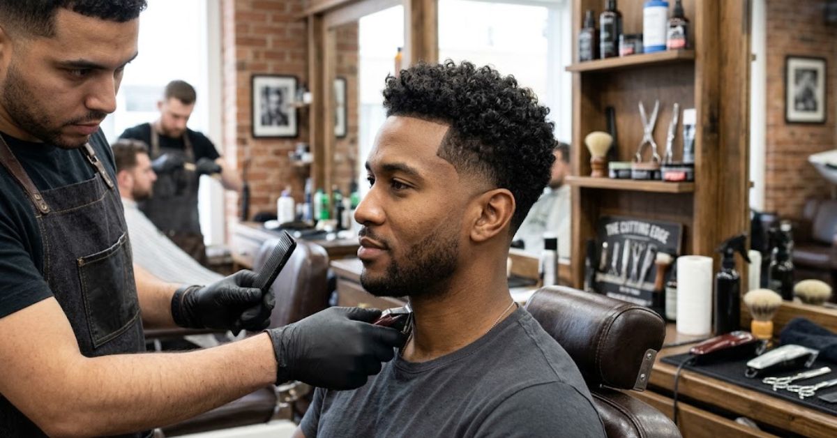 Curly Low Fade Haircut