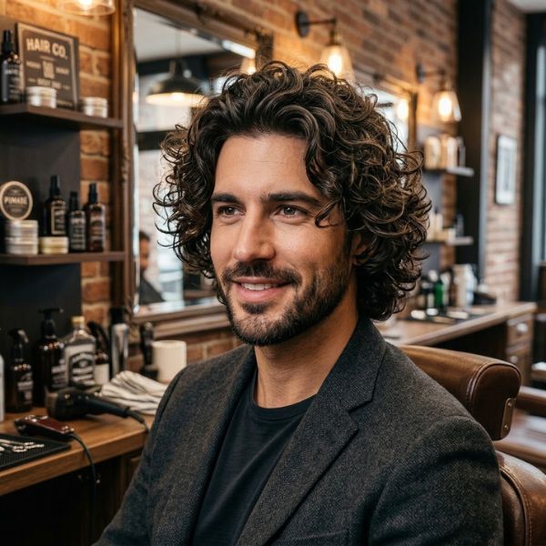 Layered Curly Haircut