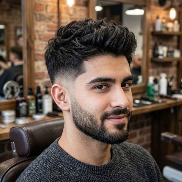 Layered Hair With Low Fade