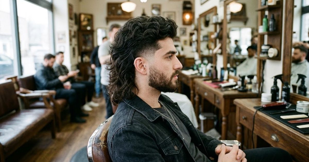 Low Burst Fade Mullet