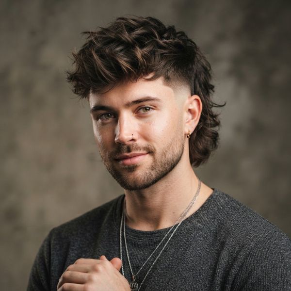 Low Mullet Haircut With Textured Top