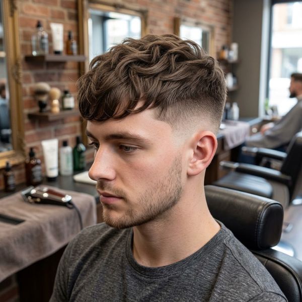 Low Taper Fade With Fringe