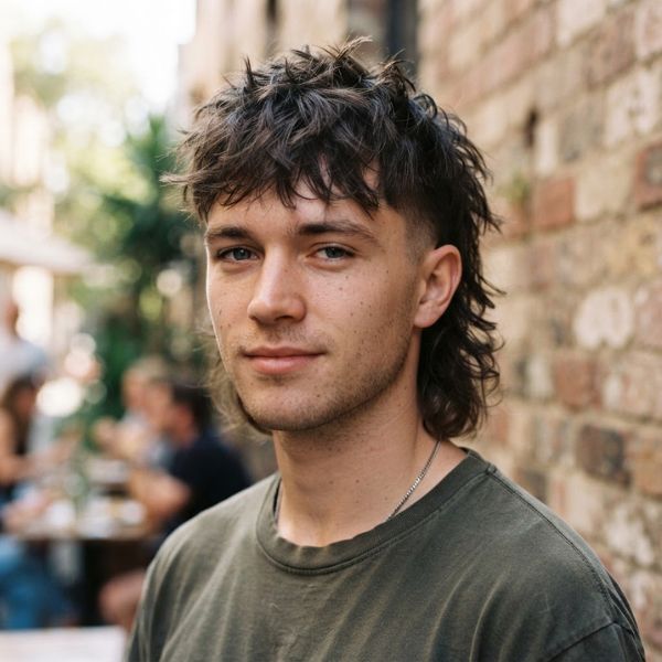 Messy Low Mullet Haircut