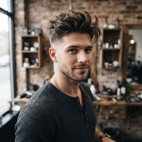 Messy Quiff Hairstyle for Men