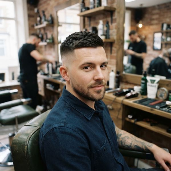 Skin Fade Haircut with Crew Cut