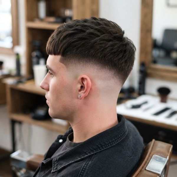 Skin Fade Haircut with Fringe