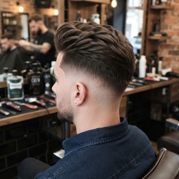 Skin Fade Haircut with Quiff