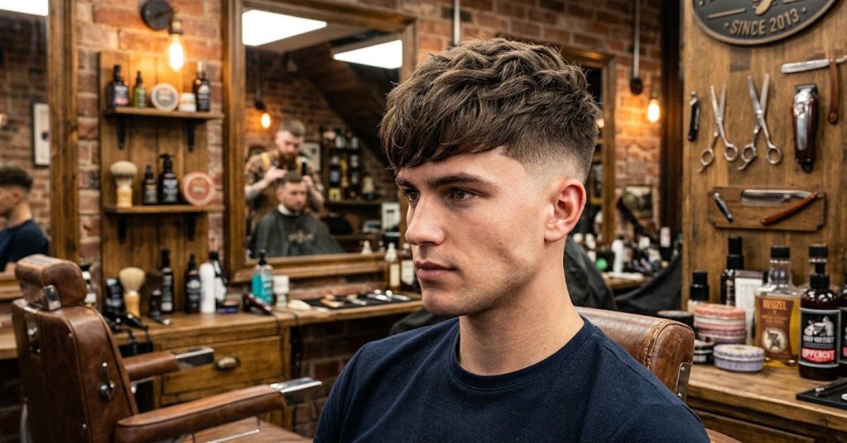 Taper Fade Textured Fringe